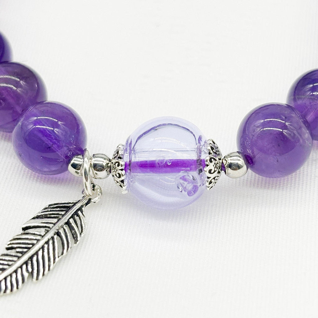 Sterling Silver Crystal Aroma Bracelet - Amethyst | Energy & Healing | Diffuser Jewellery | Gift for her