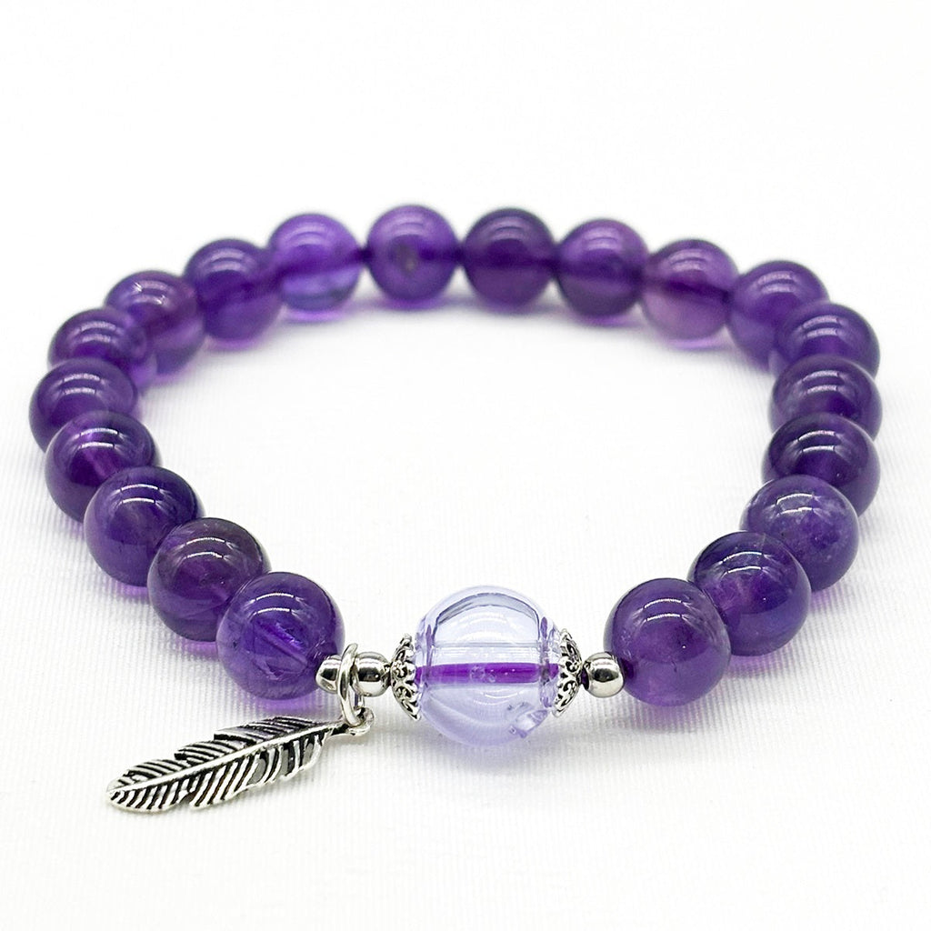 Sterling Silver Crystal Aroma Bracelet - Amethyst | Energy & Healing | Diffuser Jewellery | Gift for her