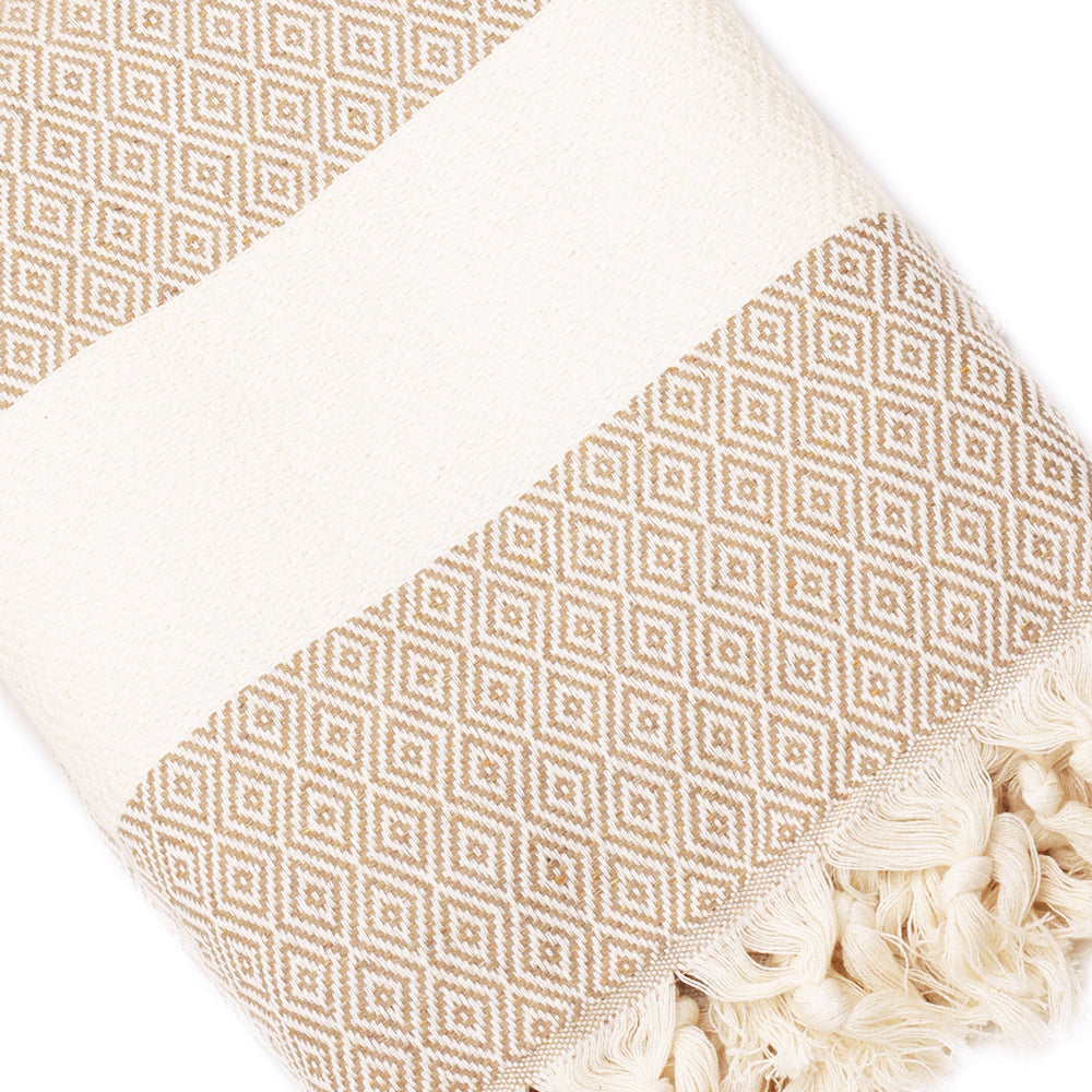 Diamond Throw Blanket – 220x260cm, 100% Cotton, Natural Dyes