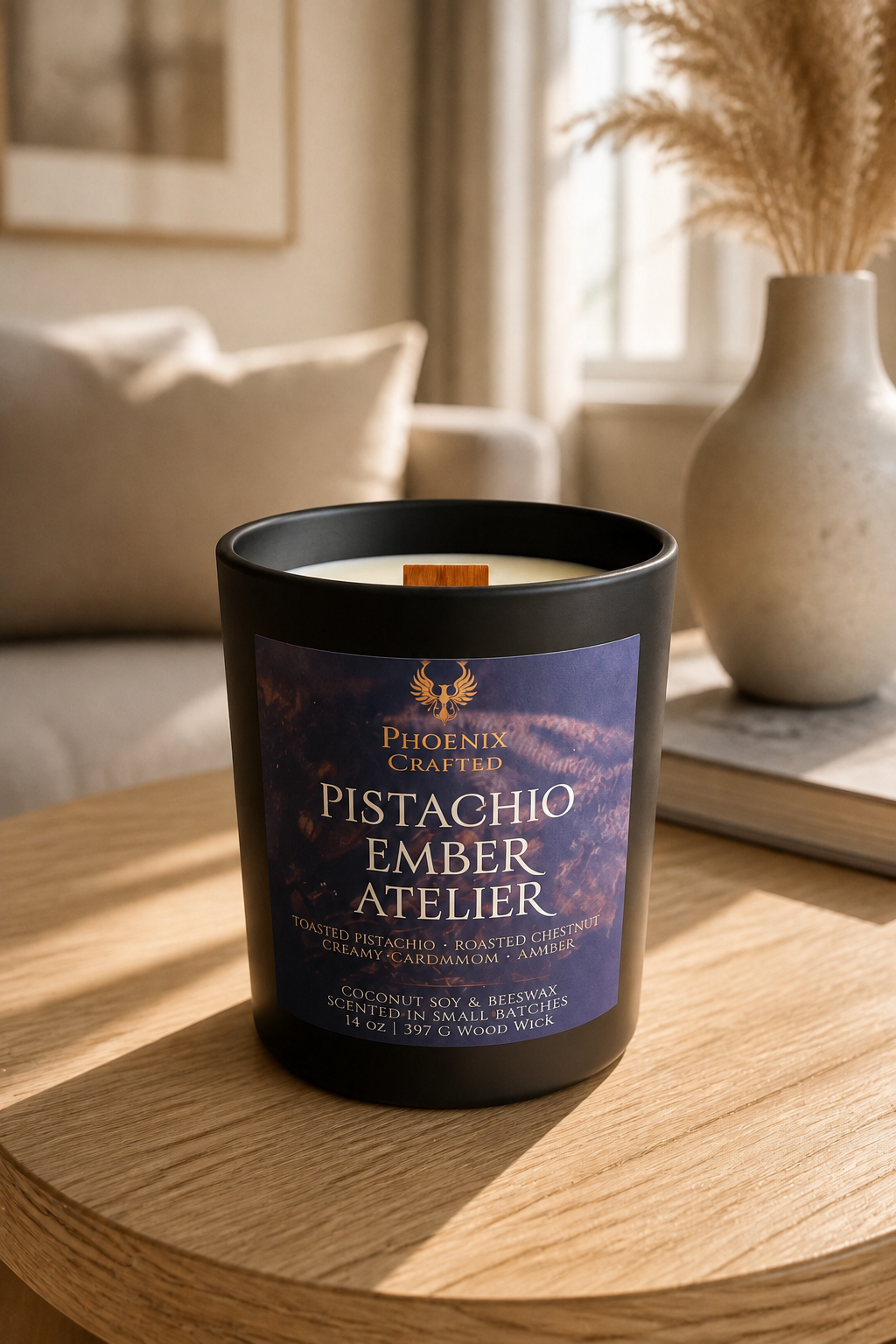 Pistachio Ember Atelier — Toasted Pistachio & Amber Candle