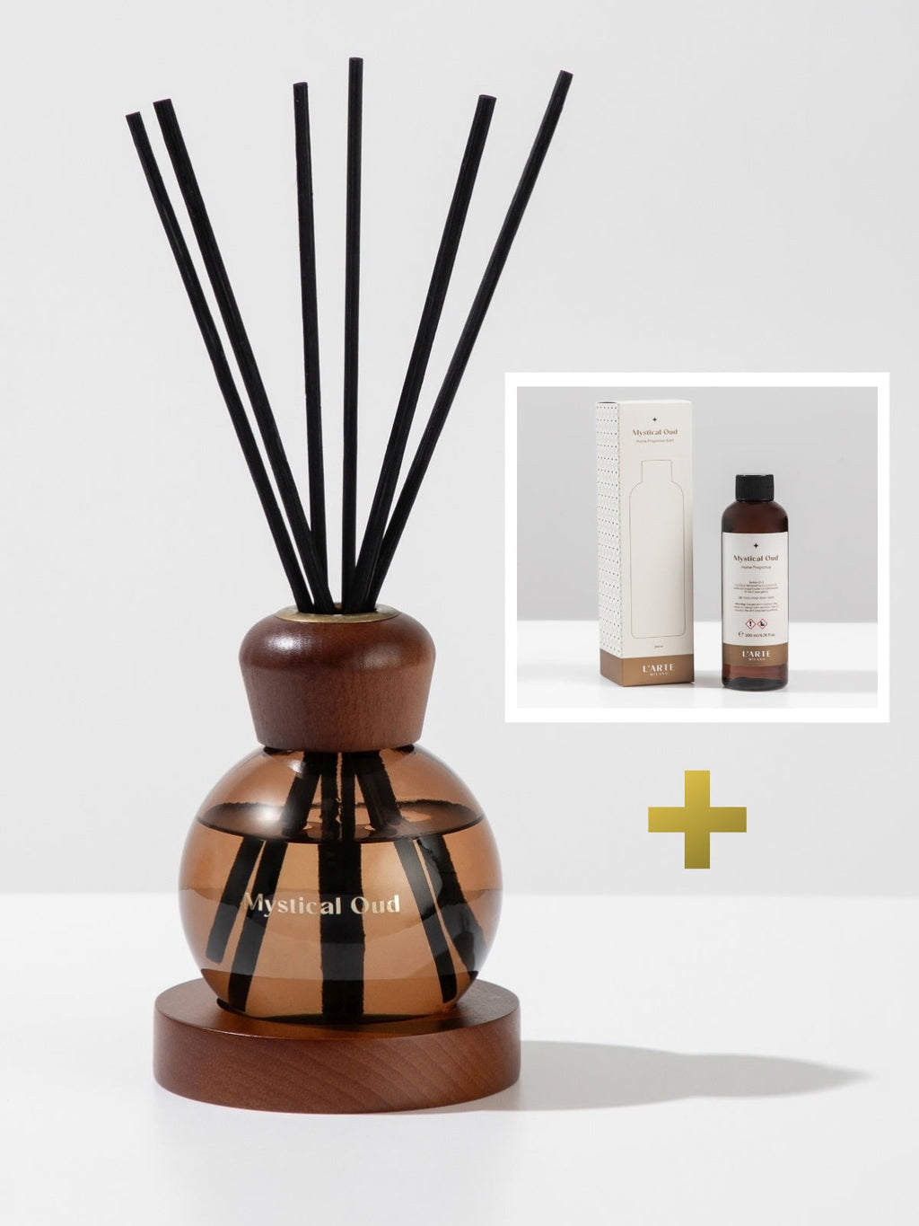 Home fragrance "Mystical Oud", 200 ml + gift home fragrance refill "Mystical Oud", 200 ml