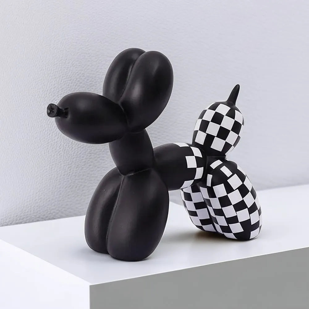 Chic Plaid Balloon Dog Ornament