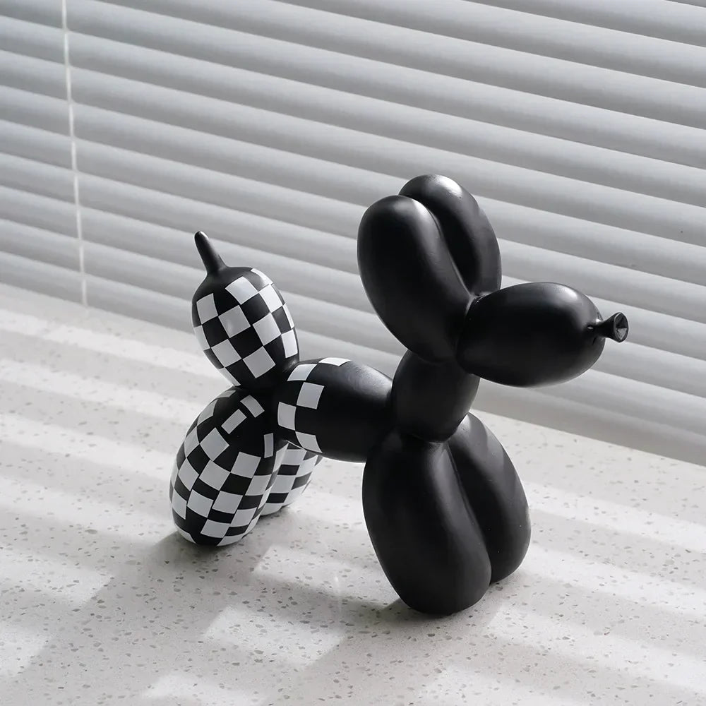 Chic Plaid Balloon Dog Ornament
