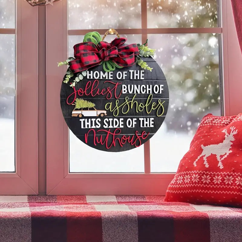 Festive 3D Christmas Door Sign