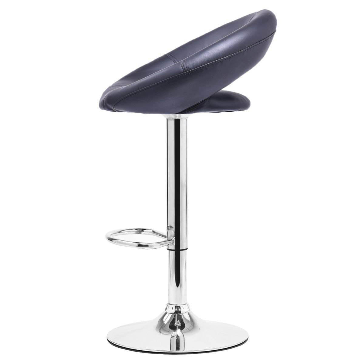 Adjustable Height Bar Stools – Set of 2, Black