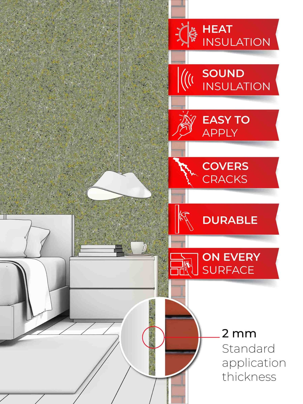 Belka B53 Pistachio Wallpaper – Eco Cotton Wall Covering