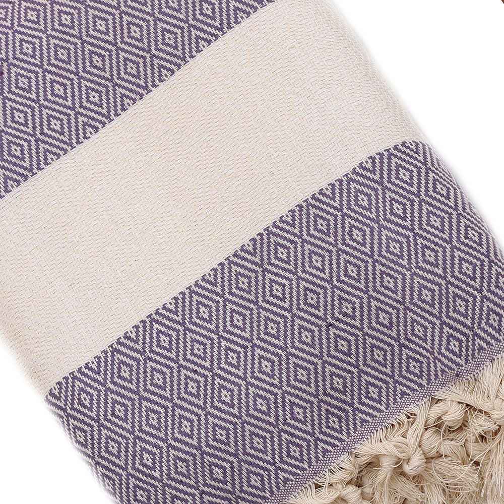 Diamond Throw Blanket – 220x260cm, 100% Cotton, Natural Dyes