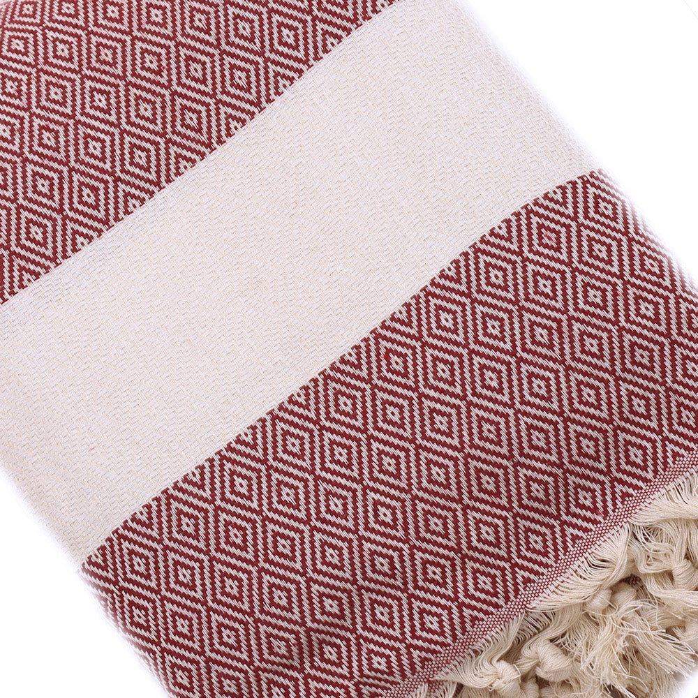 Diamond Throw Blanket – 220x260cm, 100% Cotton, Natural Dyes