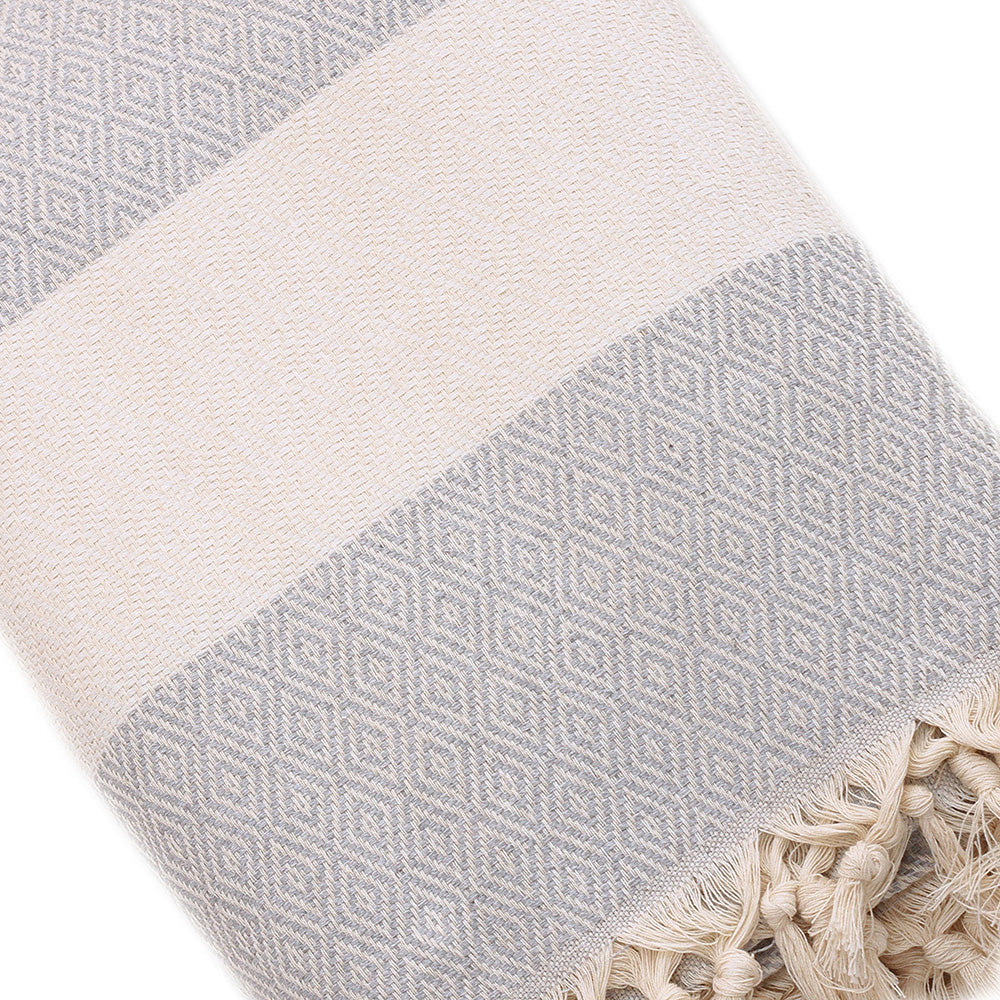 Diamond Throw Blanket – 220x260cm, 100% Cotton, Natural Dyes