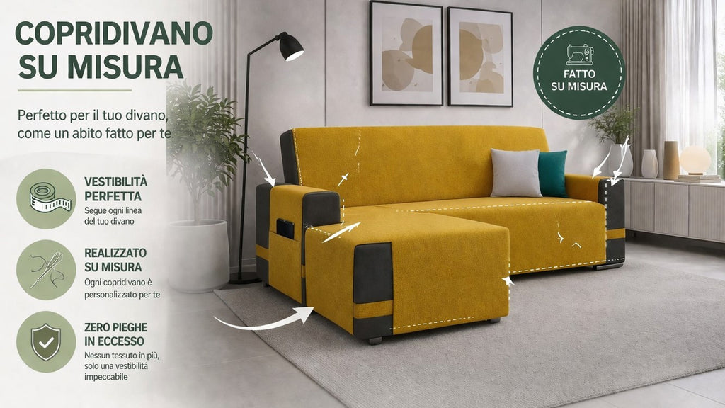 Salvadivano COVER | Copridivano con Penisola - ROMA sabbia