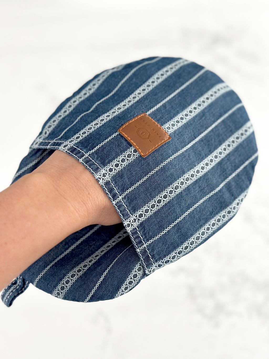Linen & Denim Kitchen Set – Apron, Oven Mitt, Pot Holder & Towels