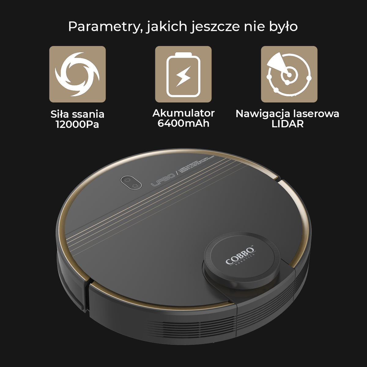 COBBO LF80 Robot Vacuum & Mop – 12,000 Pa Suction