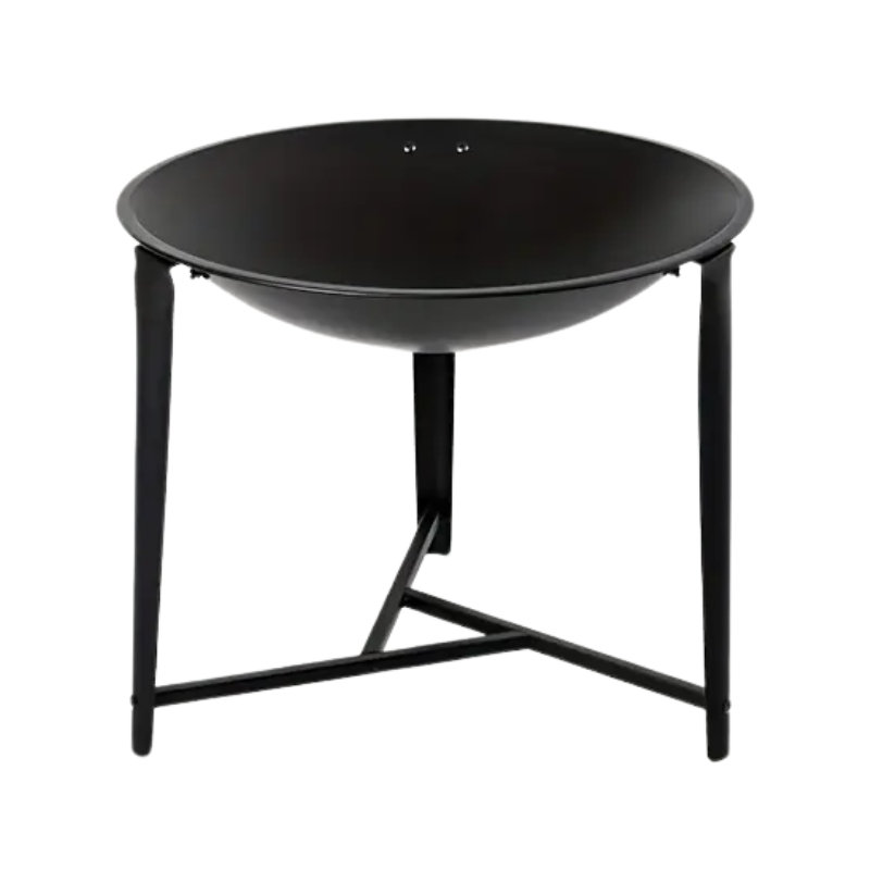 Round Charcoal BBQ Grill – 55x47cm, Iron, Portable with Storage